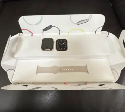 Apple Watch 5 ゴールドステンレス44㎜の画像（1）