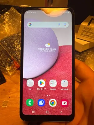 SCG18 galaxy A23 5G 赤ロム 画面割れの画像（0）