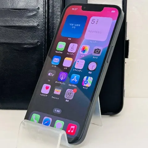SIMフリー iPhone13 128GB 赤ロム 超美品  au ジャンク ミッドナイト MLNC3J/A 98％ 送料無料の画像（1）