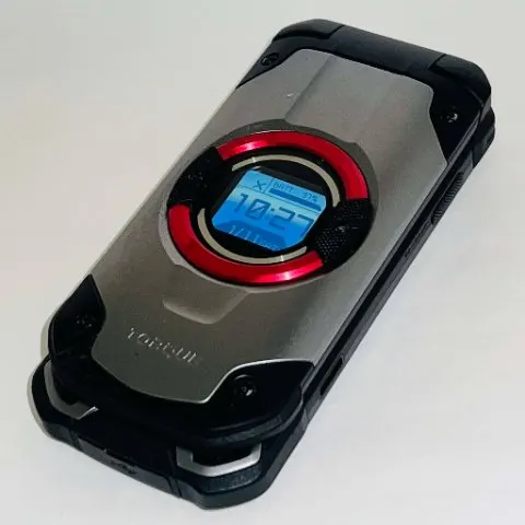au TORQUE X01 KYF33 赤ロム KYOCERA 4G ガラホ 携帯電話 ジャンク シルバー 送料無料の画像（0）