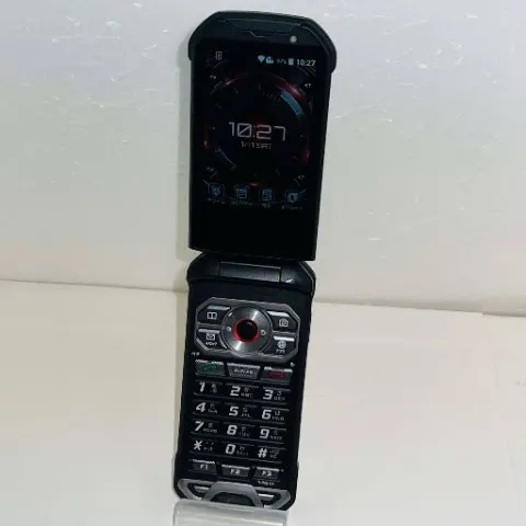au TORQUE X01 KYF33 赤ロム KYOCERA 4G ガラホ 携帯電話 ジャンク シルバー 送料無料の画像（1）