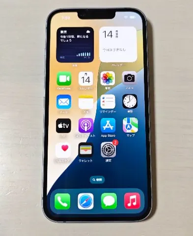 iPhone 14 256GB 物理デュアルSIM パープル 訳あり USA版 MPVH3LL/Aの画像（1）