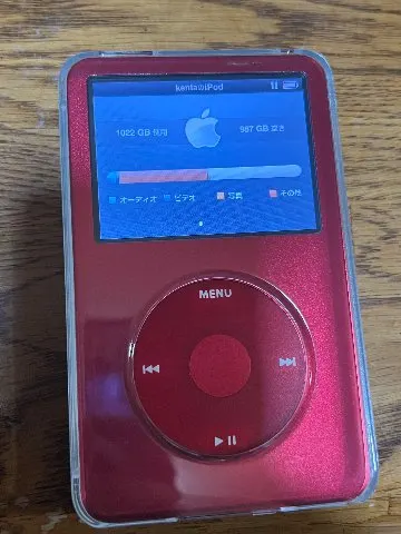 Apple iPod classic 第6.5世代　2TB 赤 レッド カスタム 改造　MC293Jの画像（2）