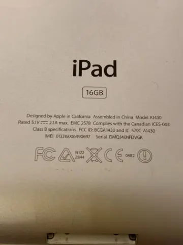 ★★★【送料込】 iPad (第 3 世代) 、16 GB、モデルA1430の画像（2）
