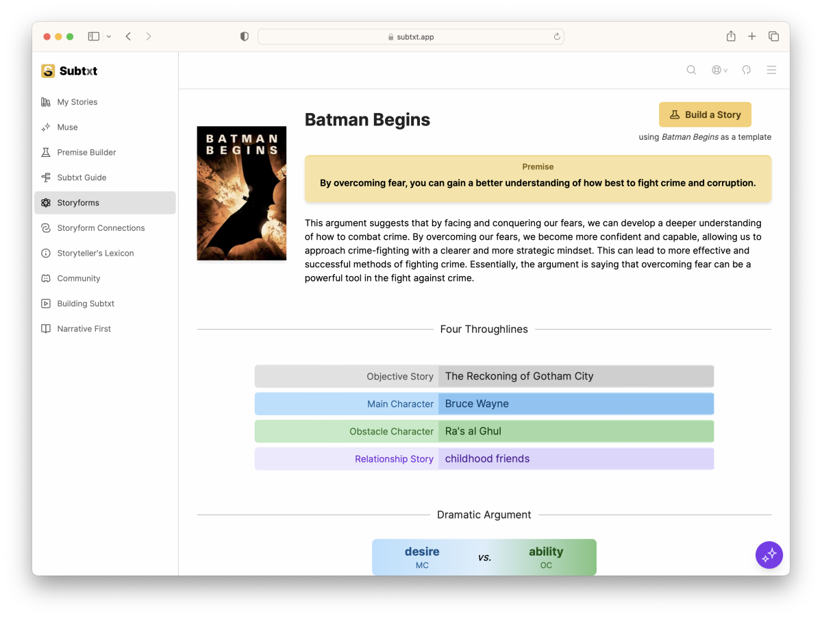 The New Storyform for Batman Begins