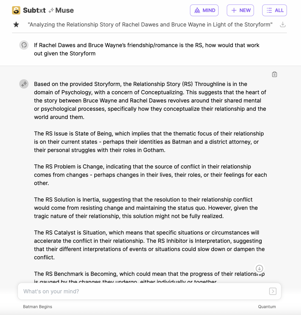 Musing about Bruce and Rachel