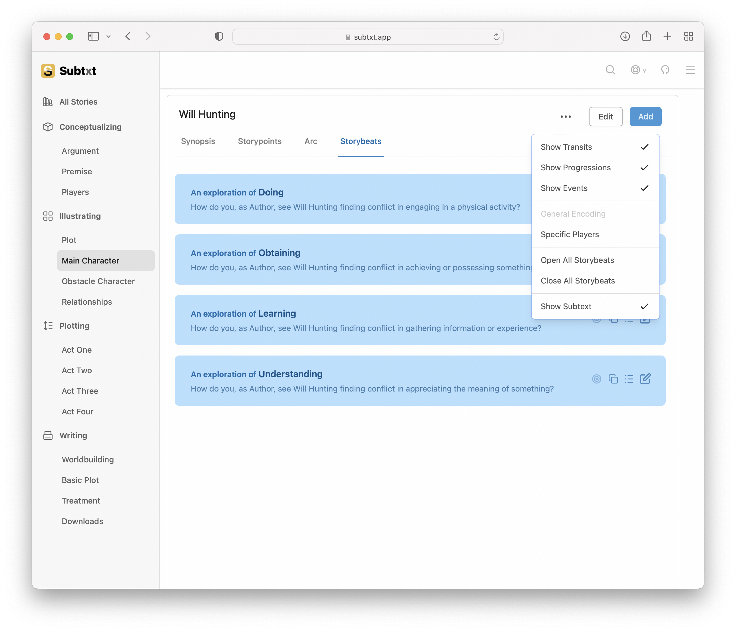 Setting the Level of Detail