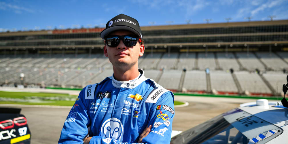 RCR's Jesse Love qualifies on the Bennett Transportation & Logistics Pole