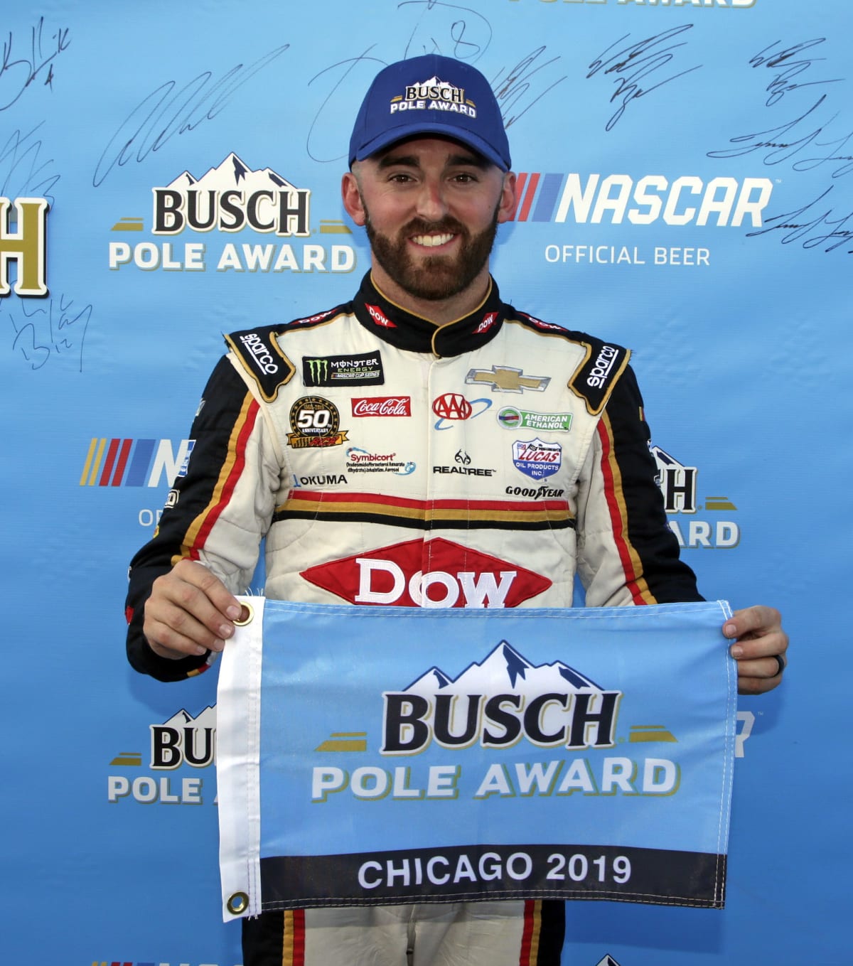 Austin Dillon won the Busch Pole Award after qualifying his No. 3 Dow Camaro ZL1 first, making it his third pole award of the MENCS season.