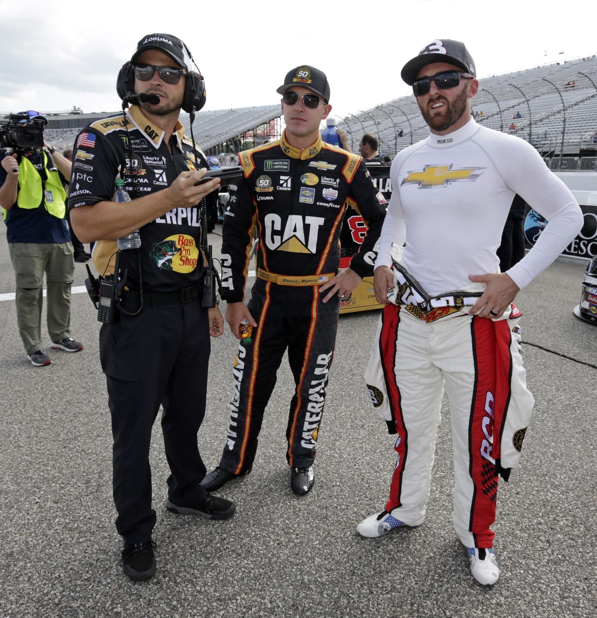 Austin Dillon, Daniel Hemric and the team debrief post-qualifying at New Hampshire Motor Speedway.