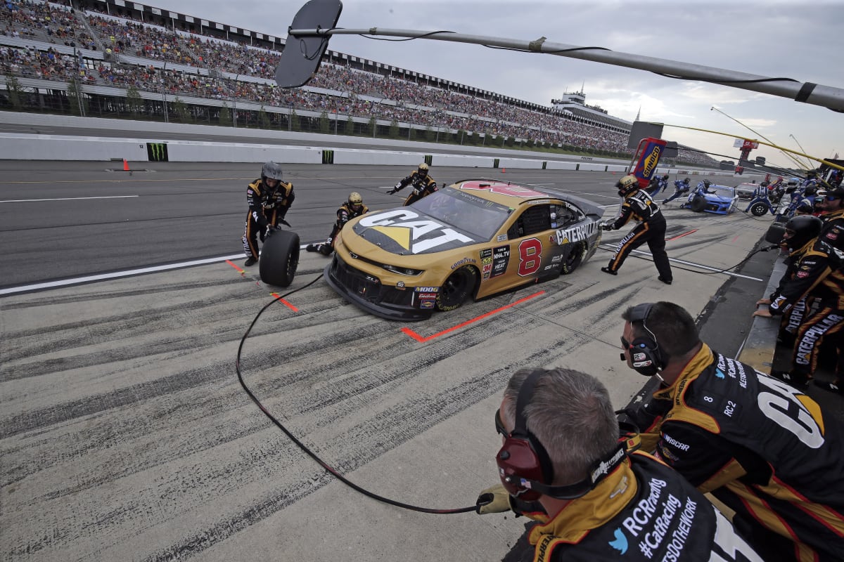 Daniel Hemric had a solid run at Sunday's Pocono 400, securing a top-ten finish for his No. 8 CAT Camaro in the seventh spot.