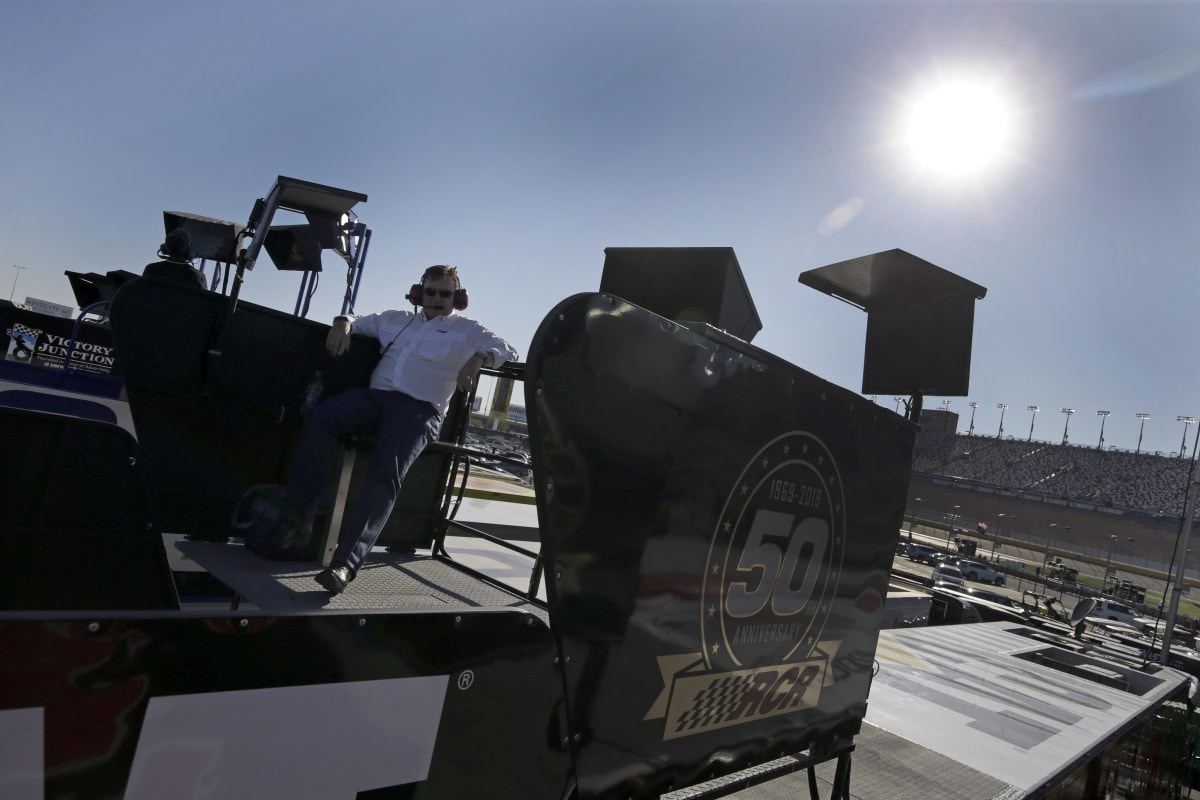 Richard Childress looks on as practices roll on at Las Vegas.