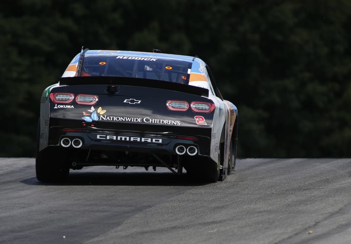 Tyler Reddick's No. 2 Nationwide Children's Hospital Chevrolet bobs and weaves its way through the Mid-Ohio Sports Car Course during practice.