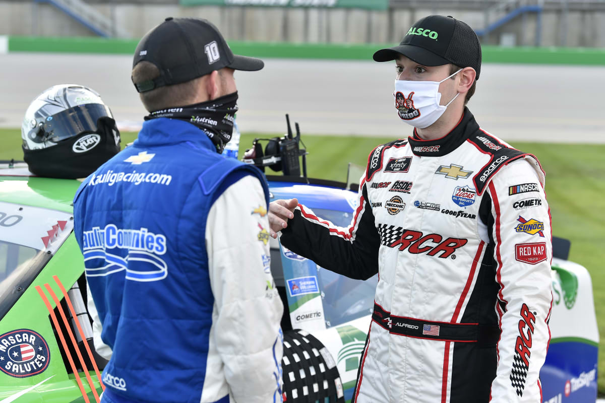 #10: Ross Chastain, Kaulig Racing, Chevrolet Camaro Chevy Accessories, #21: Anthony Alfredo, Richard Childress Racing, Chevrolet Camaro Alsco Uniforms