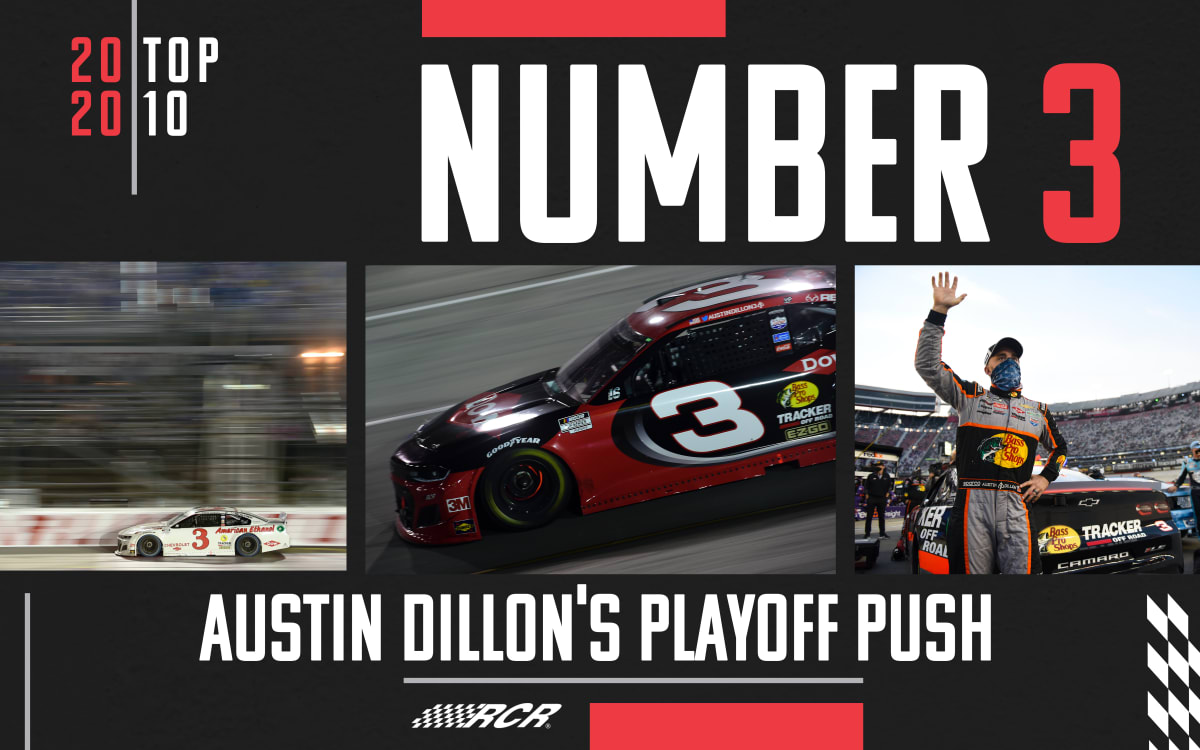 No. 3: Austin Dillon punched his ticket to the NASCAR Playoffs after his big win in Texas. During the postseason, he was very impressive and nearly advanced to the Round of 8.