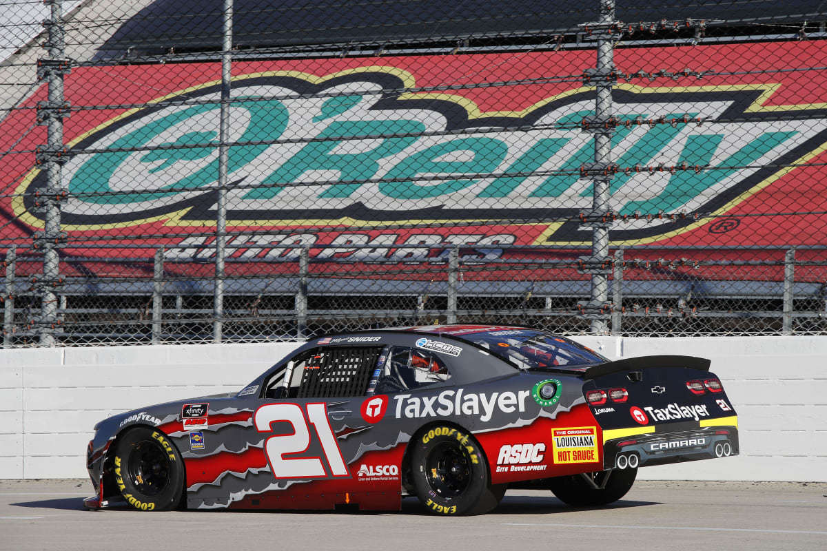 The NASCAR Xfinity Series teams take to the track for the Draft Top 250 at Martinsville Speedway in Martinsville, Virginia.
