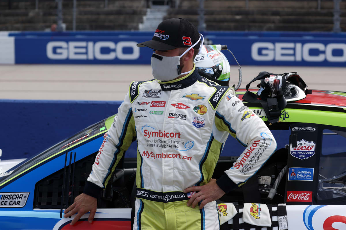 DARLINGTON, SOUTH CAROLINA - MAY 17:  Austin Dillon, driver of the #3 Symbicort Chevrolet, prepares to drive during the NASCAR Cup Series The Real Heroes 400 at Darlington Raceway on May 17, 2020 in Darlington, South Carolina. (Photo by Chris Graythen/Getty Images) | Getty Images