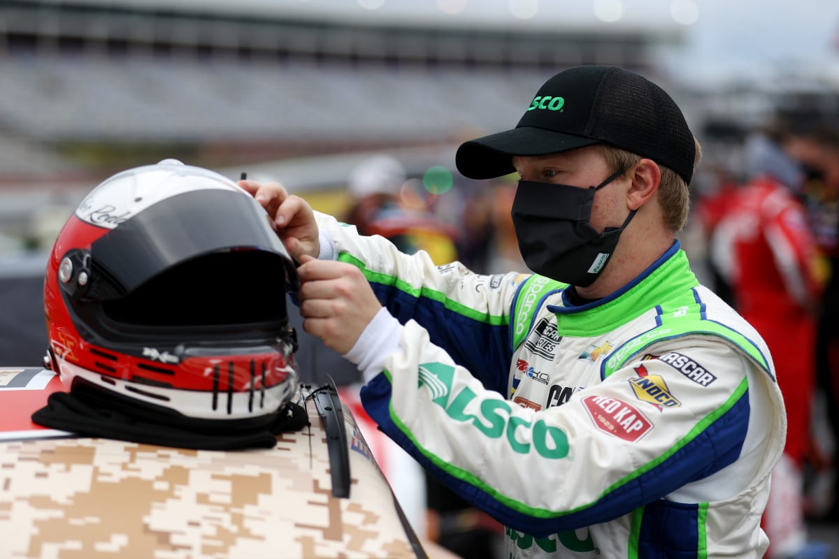 CONCORD, NORTH CAROLINA - MAY 24: Tyler Reddick, driver of the #8 Alsco Uniforms Chevrolet, stands on the grid during qualifying for the NASCAR Cup Series Coca-Cola 600 at Charlotte Motor Speedway on May 24, 2020 in Concord, North Carolina. (Photo by Chris Graythen/Getty Images) | Getty Images