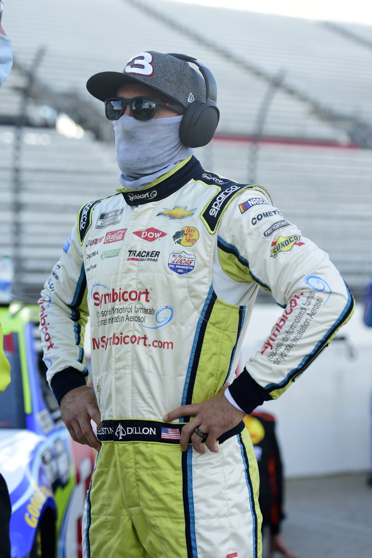 MARTINSVILLE, VIRGINIA - JUNE 10: Austin Dillon, driver of the #3 Symbicort Chevrolet,  waits on the grid prior to the NASCAR Cup Series Blue-Emu Maximum Pain Relief 500 at Martinsville Speedway on June 10, 2020 in Martinsville, Virginia. (Photo by Jared C. Tilton/Getty Images) | Getty Images