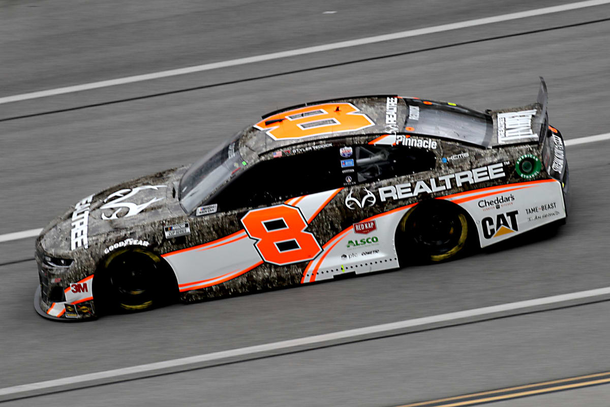 TALLADEGA, ALABAMA - JUNE 22:  Tyler Reddick, driver of the #8 Realtree Chevrolet, drives during the NASCAR Cup Series GEICO 500 at Talladega Superspeedway on June 22, 2020 in Talladega, Alabama. (Photo by Chris Graythen/Getty Images) | Getty Images