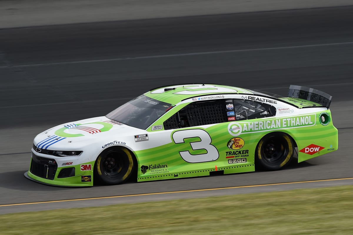 LONG POND, PENNSYLVANIA - JUNE 27: Austin Dillon, driver of the #3 American Ethanol Chevrolet, drives during the NASCAR Cup Series Pocono Organics 325 in partnership with Rodale Institute at Pocono Raceway on June 27, 2020 in Long Pond, Pennsylvania. (Photo by Jared C. Tilton/Getty Images) | Getty Images