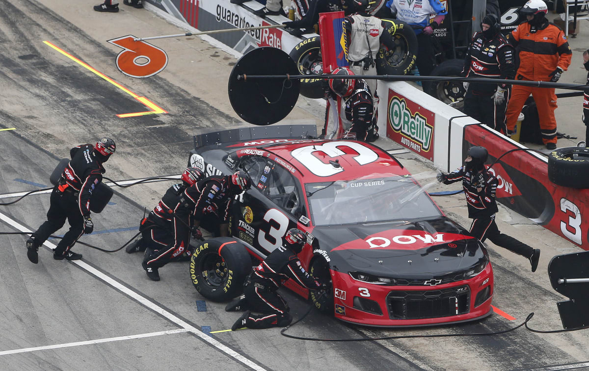 FORT WORTH, TEXAS - OCTOBER 25: Austin Dillon, driver of the #3 DOW Sullair Chevrolet, pits during the NASCAR Cup Series Autotrader EchoPark Automotive 500 at Texas Motor Speedway on October 25, 2020 in Fort Worth, Texas. (Photo by Brian Lawdermilk/Getty Images) | Getty Images