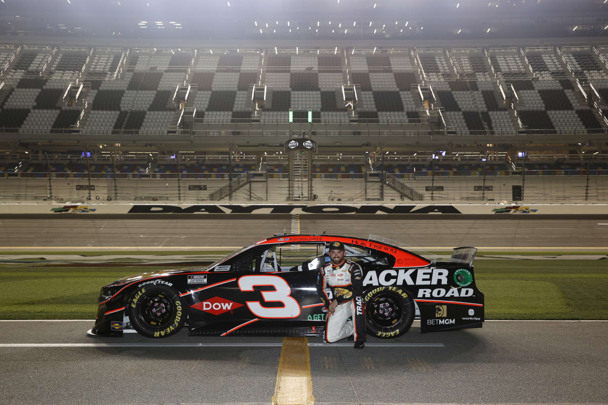 DAYTONA BEACH, FLORIDA - FEBRUARY 10: Austin Dillon, driver of the #3 Bass Pro Shops Chevrolet, poses for photos during qualifying for the NASCAR Cup Series 63rd Annual Daytona 500 at Daytona International Speedway on February 10, 2021 in Daytona Beach, Florida. (Photo by Jared C. Tilton/Getty Images) | Getty Images
