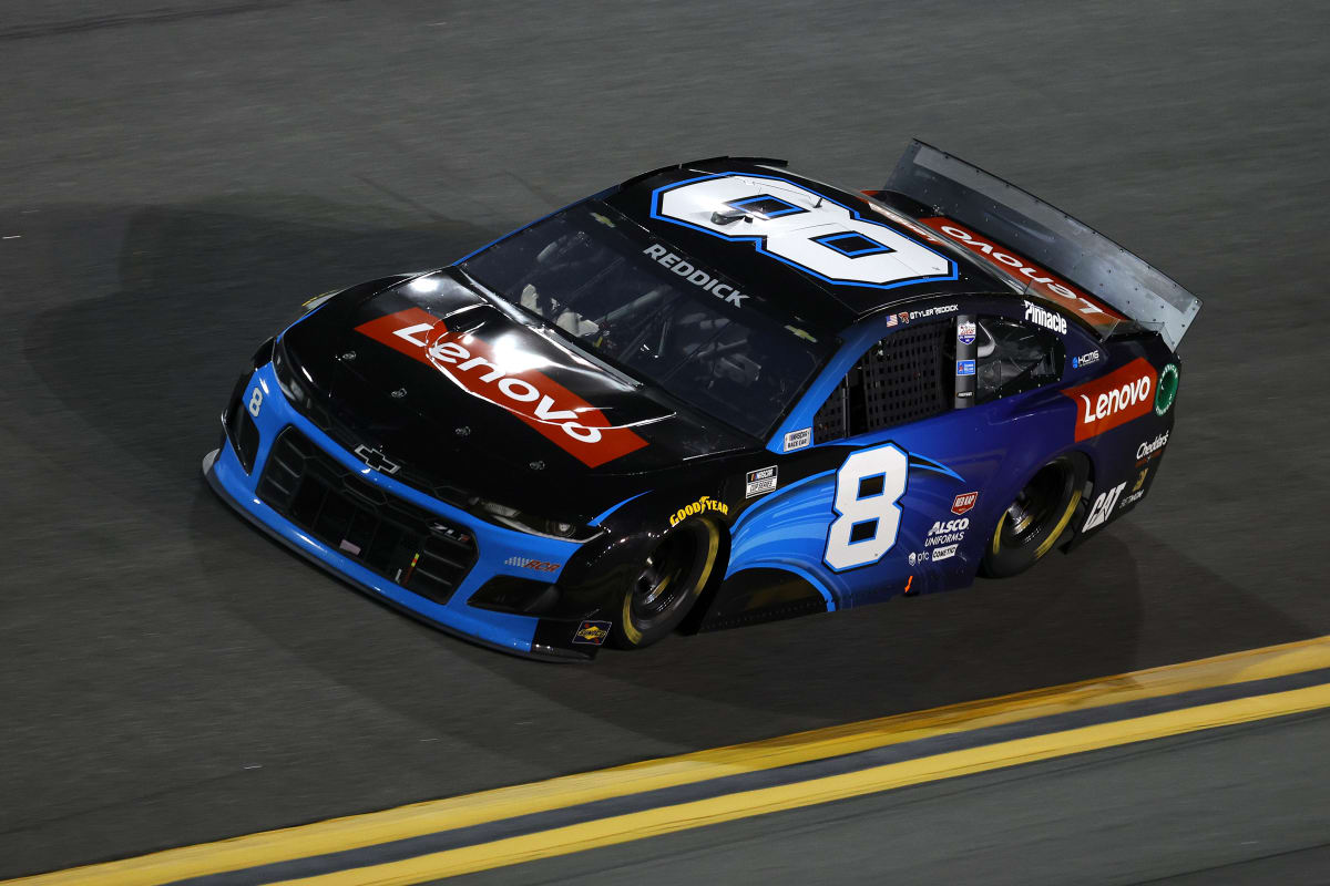 DAYTONA BEACH, FLORIDA - FEBRUARY 11: Tyler Reddick, driver of the #8 Lenovo Chevrolet, drives during the NASCAR Cup Series Bluegreen Vacations Duel #1 at Daytona International Speedway on February 11, 2021 in Daytona Beach, Florida. (Photo by Jared C. Tilton/Getty Images) | Getty Images