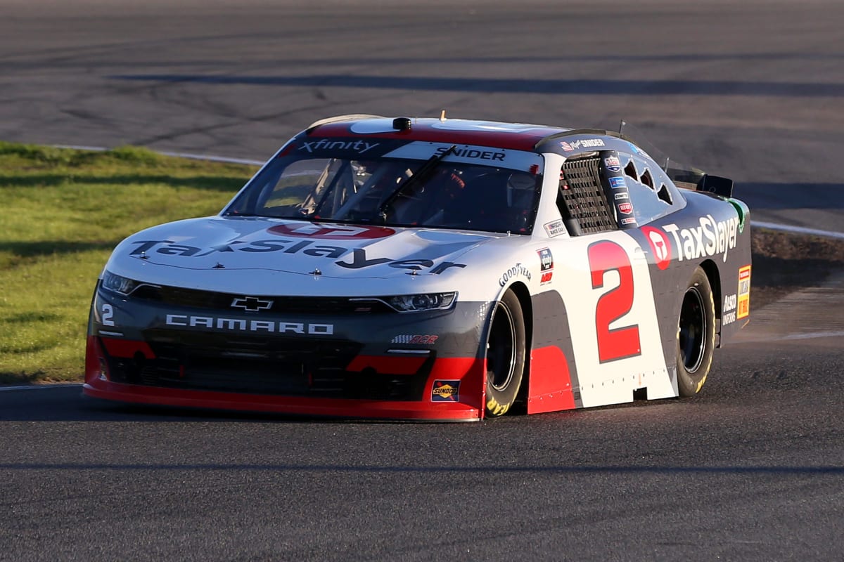 DAYTONA BEACH, FLORIDA - FEBRUARY 20: Myatt Snider, driver of the #2 TaxSlayer Chevrolet, drives during the NASCAR Xfinity Super Start Batteries 188 At Daytona Presented by O'Reilly at Daytona International Speedway on February 20, 2021 in Daytona Beach, Florida. (Photo by Brian Lawdermilk/Getty Images) | Getty Images