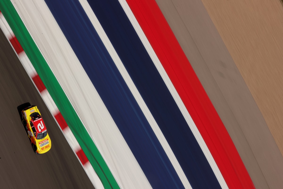 AUSTIN, TEXAS - MAY 21: Myatt Snider, driver of the #2 Louisiana Hot Sauce Chevrolet, drives during practice for the NASCAR Xfinity Series Pit Boss  at Circuit of The Americas on May 21, 2021 in Austin, Texas. (Photo by Carmen Mandato/Getty Images) | Getty Images