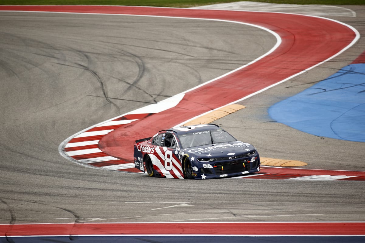 AUSTIN, TEXAS - MAY 23: Tyler Reddick, driver of the #8 Cheddar's Chevrolet, drives during qualifying for the NASCAR Cup Series EchoPark Texas Grand Prix at Circuit of The Americas on May 23, 2021 in Austin, Texas. (Photo by Jared C. Tilton/Getty Images) | Getty Images