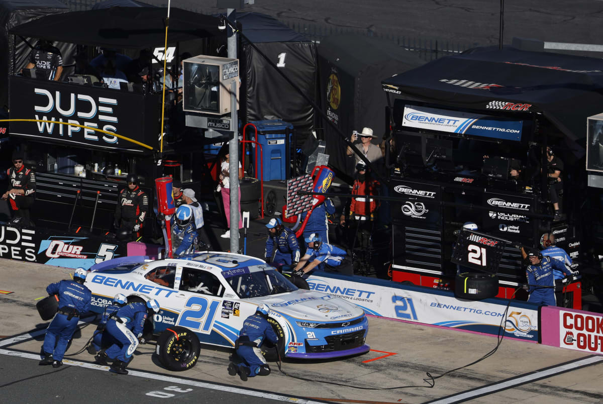 October 12, 2024: NASCAR races at the Charlotte Motor Speedway in Charlotte, NC. (HHP/Andrew Coppley)