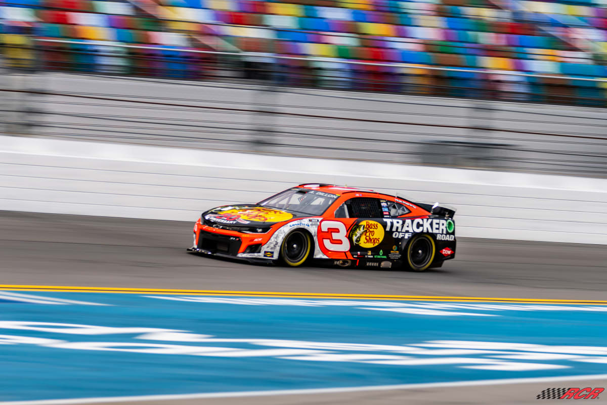 The No. 3 Bass Pro Shops / TRACKER Off Road Chevrolet during practice (RCR)