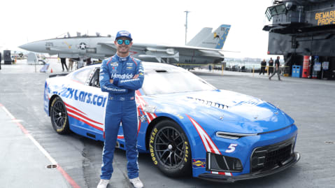 Larson tops the charts in NASCAR Cup practice at Naval Base Coronado