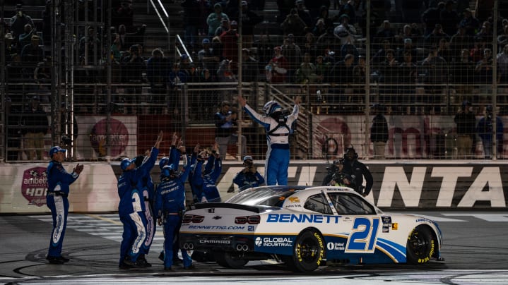 Austin Hill steals Xfinity Series win at Atlanta in NASCAR Overtime