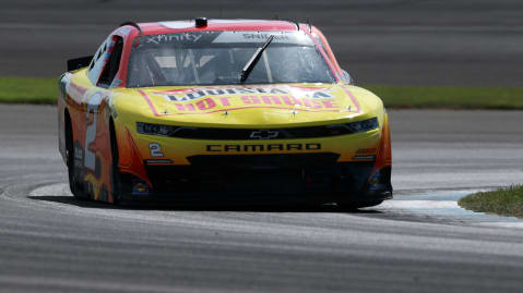 INDIANAPOLIS, INDIANA - AUGUST 14: Myatt Snider, driver of the #2 Louisiana Hot Sauce Chevrolet, drives during the NASCAR Xfinity Series Pennzoil 150 at the Brickyard at Indianapolis Motor Speedway on August 14, 2021 in Indianapolis, Indiana. (Photo by Sean Gardner/Getty Images) | Getty Images