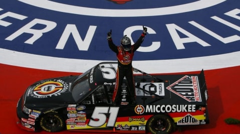 43. NASCAR Craftsman Truck Series at Auto Club Speedway Date: Feb. 21, 2009Win in Craftsman Truck Series: 10