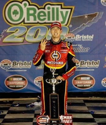 38. NASCAR Craftsman Truck Series at Bristol Motor Speedway Date: Aug. 20, 2008Win in Craftsman Truck Series: 9