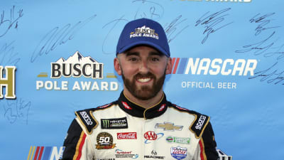 Austin Dillon won the Busch Pole Award after qualifying his No. 3 Dow Camaro ZL1 first, making it his third pole award of the MENCS season.