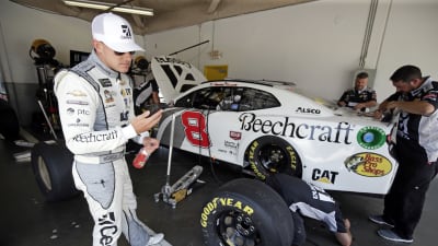 The No. 8 Beechcraft Chevrolet Camaro ZL1 gets checked out one last time before rolling out to the grid for final practice.