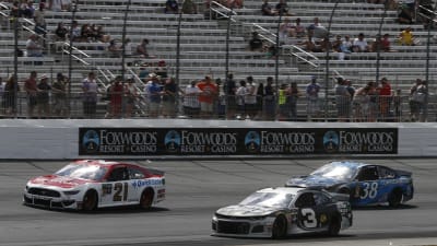 Austin Dillon was involved in a incident early in the Foxwoods Resort Casino 301, prompting Sunday&apos;s first caution.