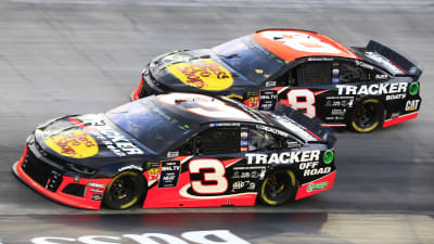 With Bass Pro Shops serving as the presenting sponsor of Saturday night's race at Bristol Motor Speedway, both Austin Dillon and Daniel Hemric carried the Bass Pro Shops colors on their RCR Chevrolets.