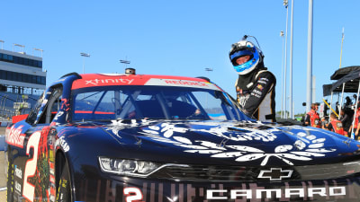 Tyler Reddick climbs in the No. 2 Killswitch Engage/Gimme Radio Chevrolet for practice Friday at Richmond Raceway.