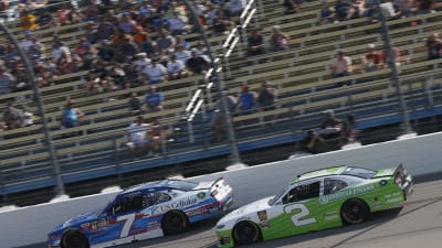 Tyler Reddick and the No. 7 car ran neck-and-neck for a majority of Saturday's race, but it was the No. 2 American Ethanol / Novozymes Camaro that came out on top in the end.