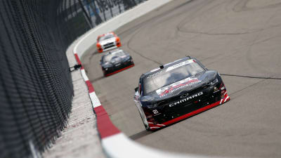 Joe Graf Jr. keeps a steady pace during a rain-shortened practice on Saturday afternoon.