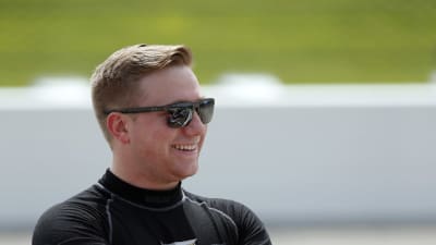 Tyler Reddick is all smiles before opening practice at Iowa Speedway.
