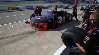 The NASCAR Cup Series teams take to the track for the FireKeepers Casino 400 at Michigan International Speedway in Brooklyn, Michigan.