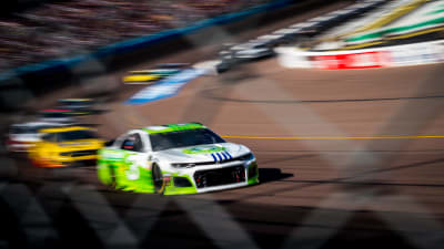 Austin Dillon's No. 3 American Ethanol Chevrolet races through the dogleg during the opening stage of Sunday's race at ISM Raceway.