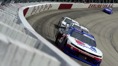 DARLINGTON, SOUTH CAROLINA - MAY 21: Anthony Alfredo, driver of the #21 iRacing Chevrolet, races during the NASCAR Xfinity Series Toyota 200 at Darlington Raceway on May 21, 2020 in Darlington, South Carolina. (Photo by Jared C. Tilton/Getty Images) | Getty Images