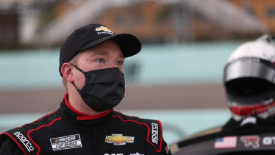 HOMESTEAD, FLORIDA - JUNE 14: Tyler Reddick, driver of the #8 Chevrolet, stands on the grid prior to the NASCAR Cup Series Dixie Vodka 400 at Homestead-Miami Speedway on June 14, 2020 in Homestead, Florida. (Photo by Chris Graythen/Getty Images) | Getty Images